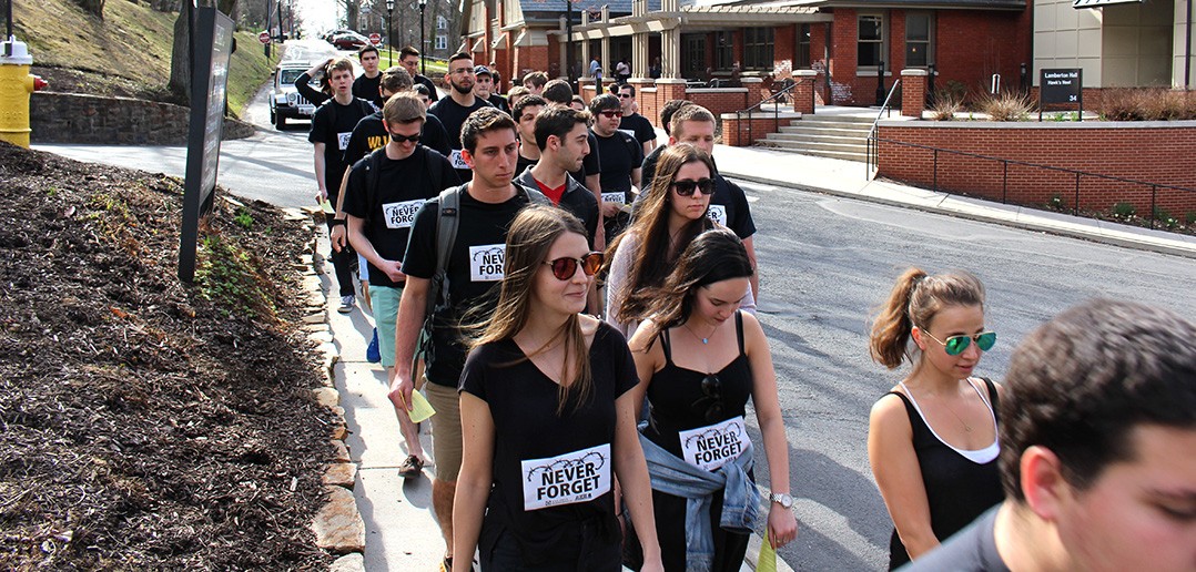 Alpha Epsilon Pi fraternity hosts a Holocaust Remembrance Walk
