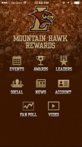 Screenshot of the Mountain Hawk Rewards App