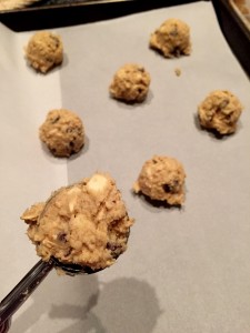 Though rolling cookie dough into balls is a good way to make cookies, using an ice cream scooper is even better. The scooper saves time, keeps your hands clean and allows for a great cookie shape. (Lisa Kocay, B&W photo)