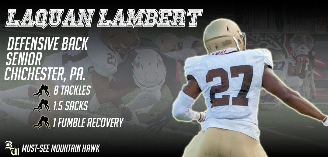Must-See Mountain Hawk week 10: LaQuan Lambert