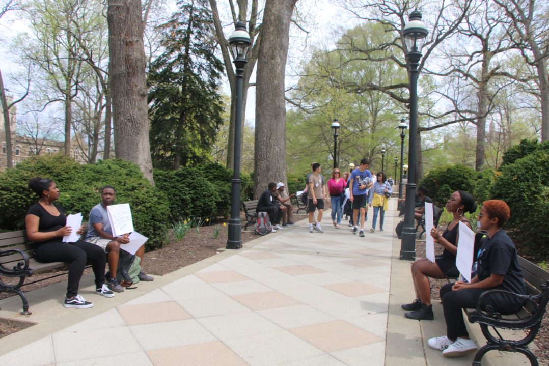 Students hold silent follow-up protest outside Alumni Memorial