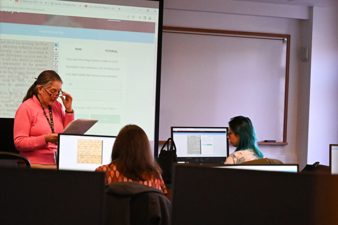 Douglass Day transcribe-a-thon digitized archives