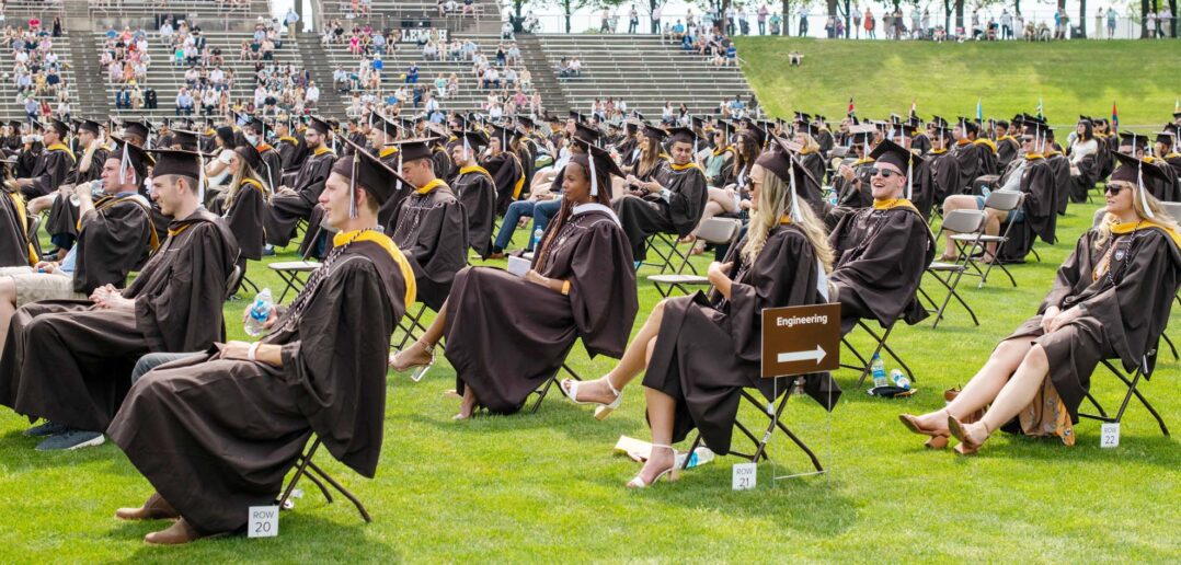 Senior class gets first in-person graduation