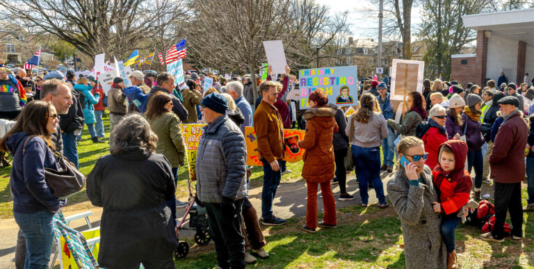 Thousands gather for ‘No Kings’ protest